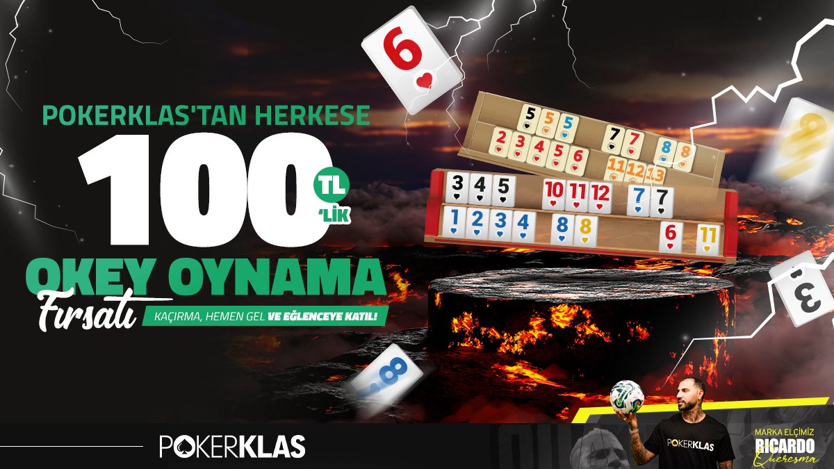 😍 PokerKlas'dan Herkese 100 TL Okey Oynama Fırsatı! 👉 PokerKlas üyesi ol, telefon numaranı güncel ve doğru yaz , twit altına kullanıcı adını yaz 100 TL OKEY bakiyeni hemen kap! 🌐PokerKlas Güncel : cutt.ly/PokerKlas