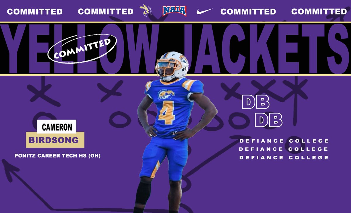 Welcome to #JacketNation! Name: Cameron Birdsong Pos: DB School: Ponitz Career Tech High School City: Dayton State: OH HT: 5'11 WT: 170 @CamBirdsong4 #ReviveTheHive #NSD24 @defiancecollege @DC_Athletics