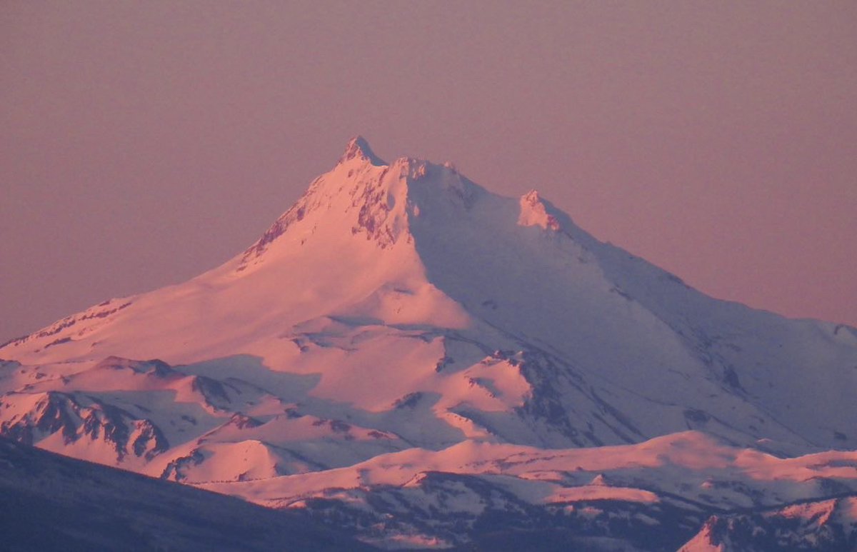 Beautiful view of Mt. Jefferson during sunrise this morning! Photo taken from Mt. Hood. Thanks to my friend Gary Peterson for sharing!