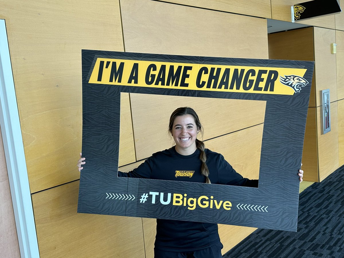 @Towson_FH head coach @Katie_Gerz has made her gift! Join her and make your impact today by visiting give.towson.edu. #GohTigers