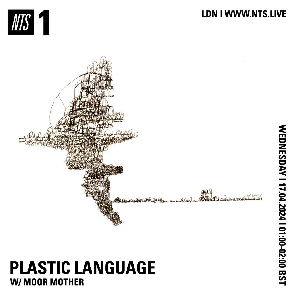 Vol. 9 of Plastic Language is now up to listen back on @NTSlive, and features special recordings made with @moormother in Clapton.

+ tracks by Jeanne Lee, Kofi Flexxx w/ @adjoseph, King Midas Sound, Dorothy Carter & more

📷 Renee Gladman @WavePoetry

🎧 nts.live/shows/plastic-…