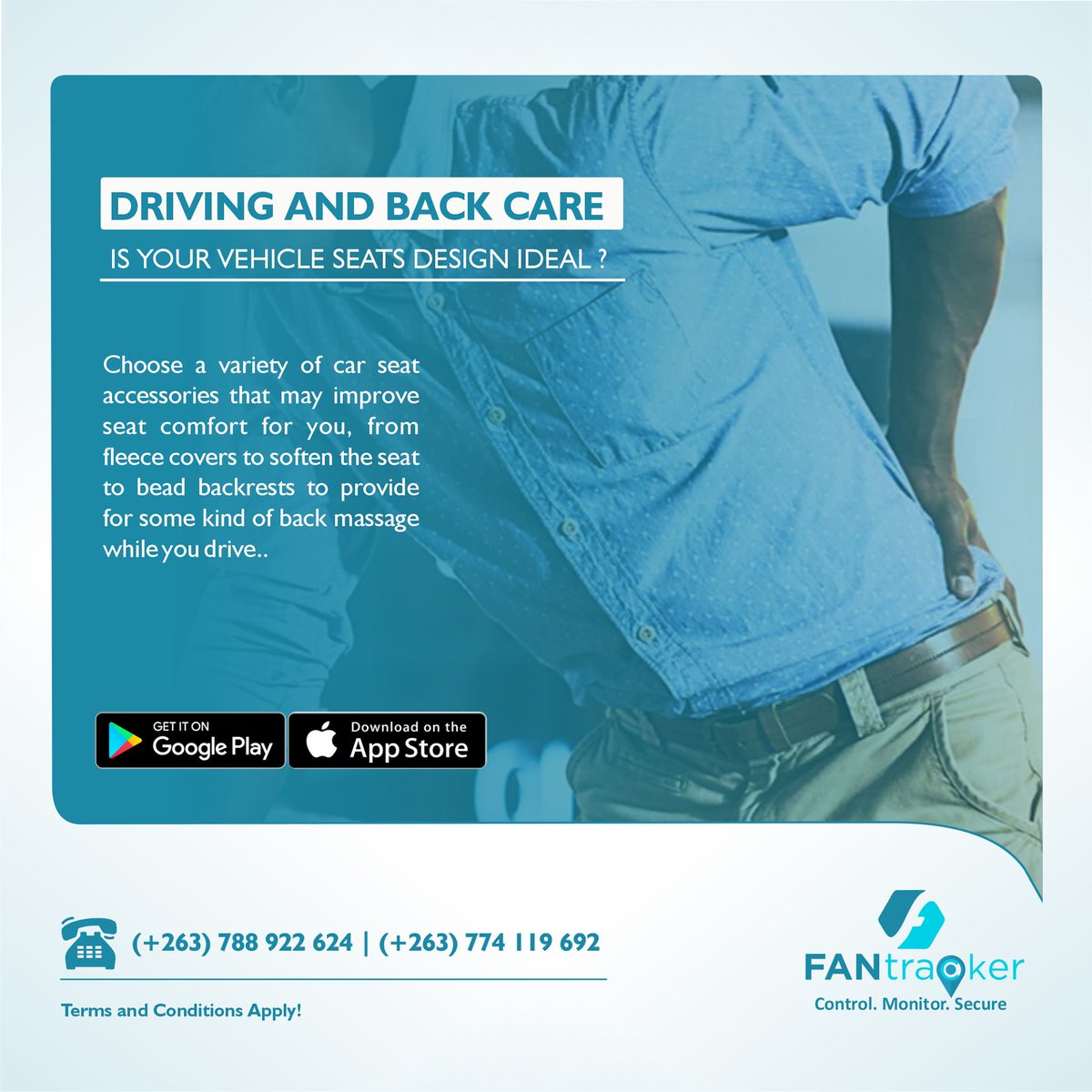 Truck drivers should maintain good posture while driving, sitting straight with relaxed shoulders and feet flat on the floor. It is therefore advisable to adjust the seat and steering wheel to support your back and reduce muscle strain. #FANtracker #WellnessWednsday #Logistics