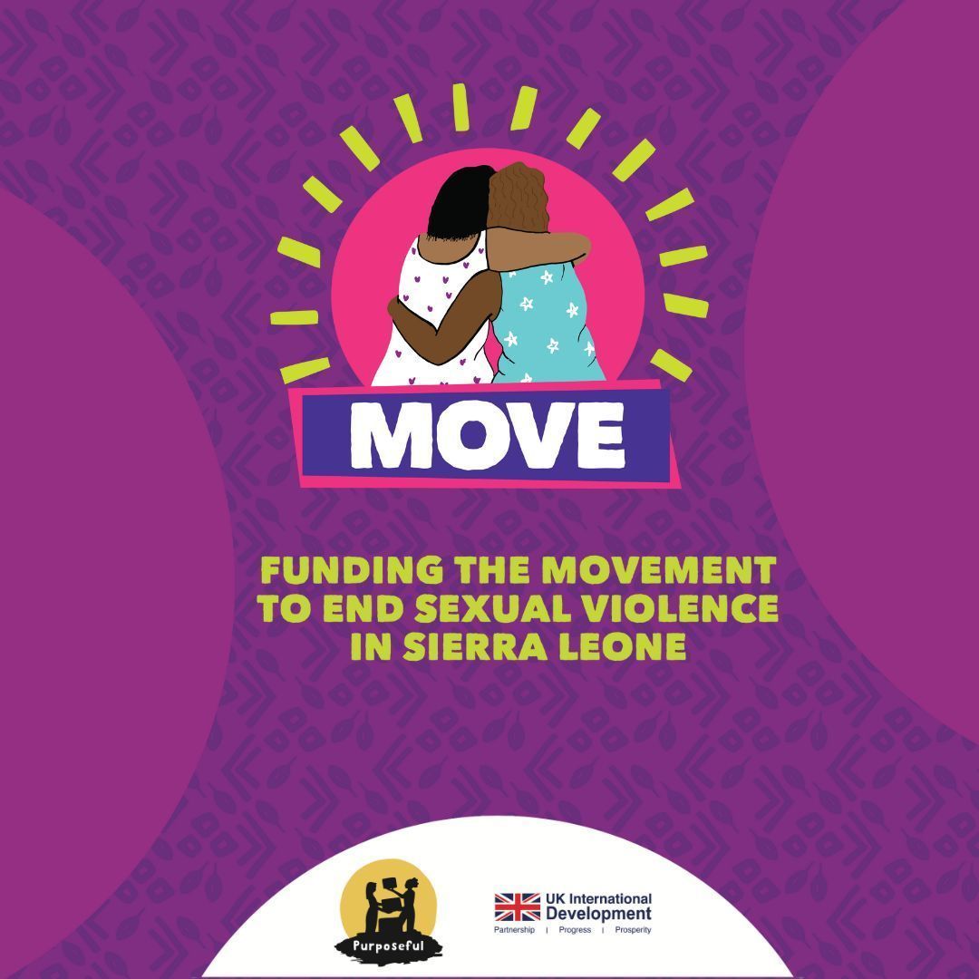Purposeful_org's tweet photo. Proud to announce MOVE - a 3-year partnership initiative with @UKinSierraLeone to fund the Movement to end violence against girls &amp; women in Sierra Leone.
#MOVEInitiative https://t.co/JhC7vy322W