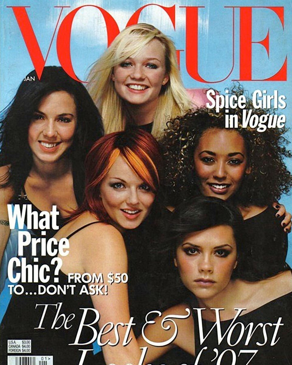 It’s been 26 years since my first @voguemagazine cover with the #SpiceGirls and I still remember it like it was yesterday! I was 24 and we were the first girl band ever to be on the cover of American Vogue. What better day to look back on some of these timeless moments! Kisses x