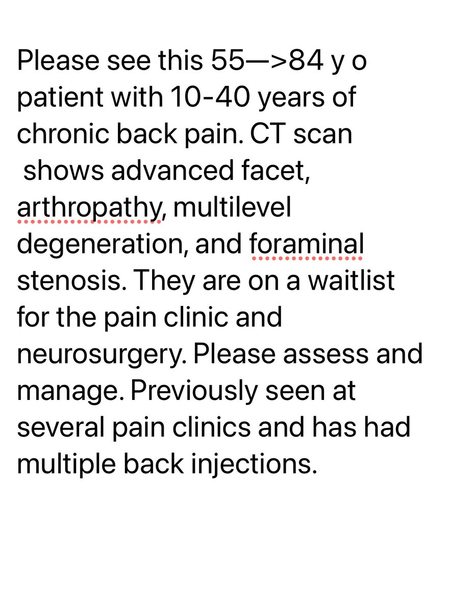 So my back pain waitlist is over two years because no one else will see them in the community. I don’t know of any evidenced based treatment protocol for a solo physician do you? Is this a physician role or population health? Number one cause of disability worldwide.