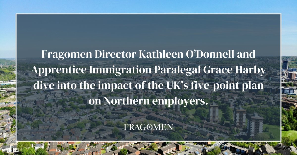 In this Sheffield Chamber of Commerce piece, @fragomen’s Kathleen O’Donnell and Grace Harby explore the new #UKMigration landscape following the implementation of the five-point plan and how this impacts Northern employers: bit.ly/3xAP9pV

#Sheffield #ImmigrationServices