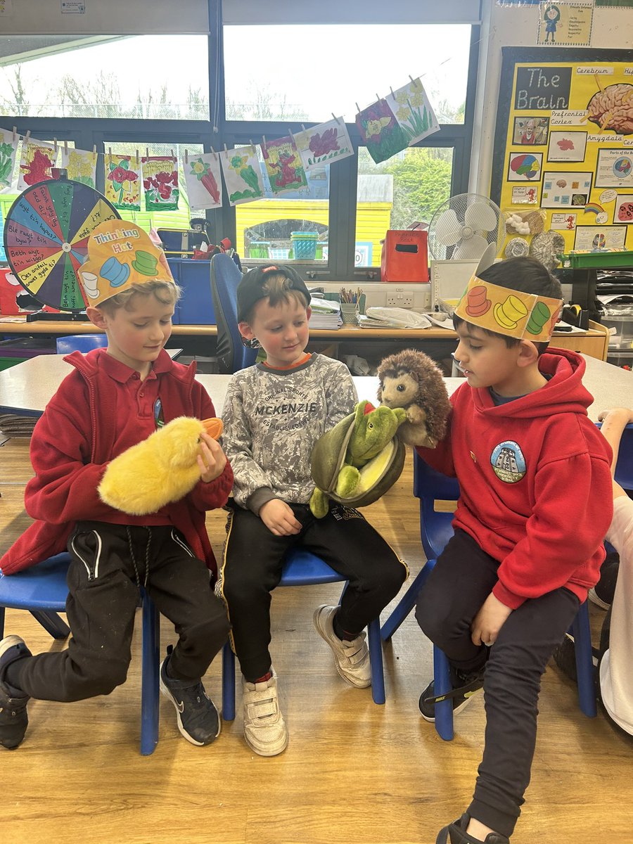 During our #Paths session today we used our red Thinking Hat for emotions, to discuss feelings of anger and frustration. #healthyconfidentindividuals