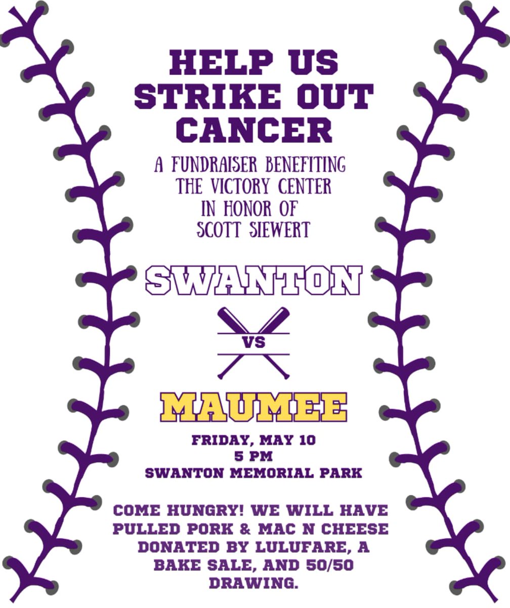 SwantonBaseball's tweet image. On Friday, May 10. Swanton Baseball will be hosting a fundraiser for The Victory Center of Toledo during their game vs. Maumee in honor of Scott Siewert’s courageous battle. 
To order a shirt to support, we will be doing a quick sale with orders due by April 24.
@MaumeeBaseball