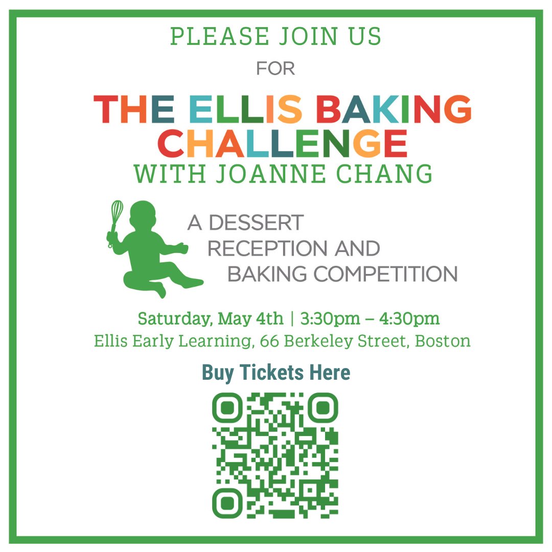 Come join us for the Ellis Baking Challenge and Dessert Reception with Joanne Chang @jbchang on Saturday, May 4! Find more information here: one.bidpal.net/ellisbakingfor… #bakingchallenge #bostonfoodies