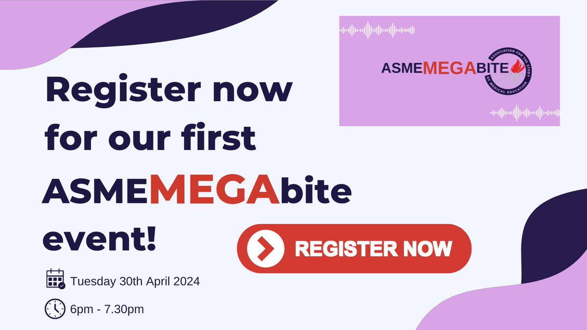We are delighted to introduce the ASME MEGAbite! A new, virtual event lasting 90 minutes – giving you the time you need for in-depth discussion and engagement. An opportunity to discuss key matters of interest, disseminate areas of good practice, engage and network🤩#ASMEMEGAbite
