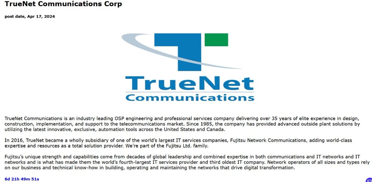 FalconFeedsio's tweet image. Ciphbit #ransomware group has added TrueNet Communications (truenetcommunications.com) to their victim list.

#USA
#Ciphbit #cti #cyberattack #darkweb #databreach