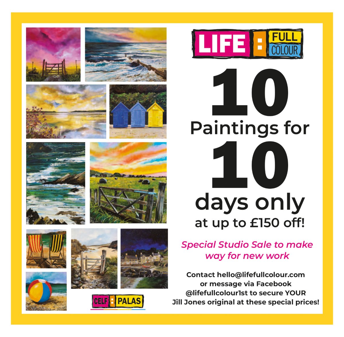 Always wanted a Jill Jones original? Well for 10 days only, here's 10 that are now on sale at Life: Full Colour ...with up to £150 off! Get yours fast before they're gone! Contact: hello@lifefullcolour.com #jilljonesfineart #thejilljones