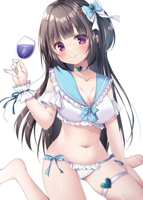 セーラー×水着#気温が高いので気が早いが水着絵が見たい 