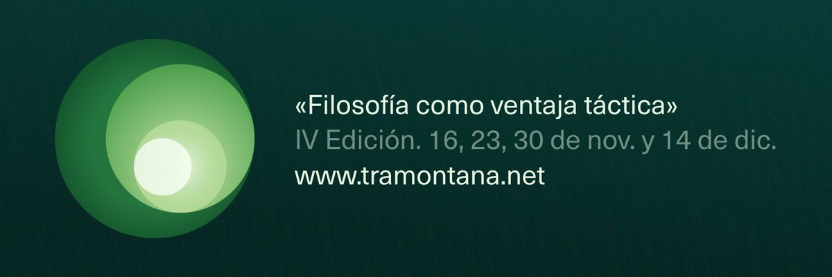 ¡Qué esto es en noviembre y ya hay gente apuntada! tramontana.net/filosofia-como… Estáis locos, pero os quiero mucho 🥰