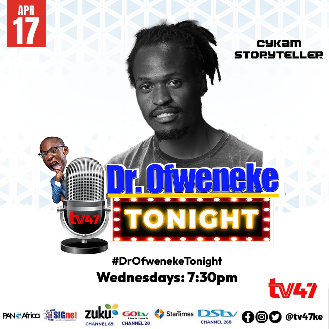 Leo mambo ni vulai!!

Clear your thoughts because the spit game tonight will be koorrect. LIVE on Dr. Ofweneke Tonight we will have smooth lines from spoken word artist @cykam_stories 

#DrOfwenekeTonight
#TV47Entertainment
@DrOfweneke