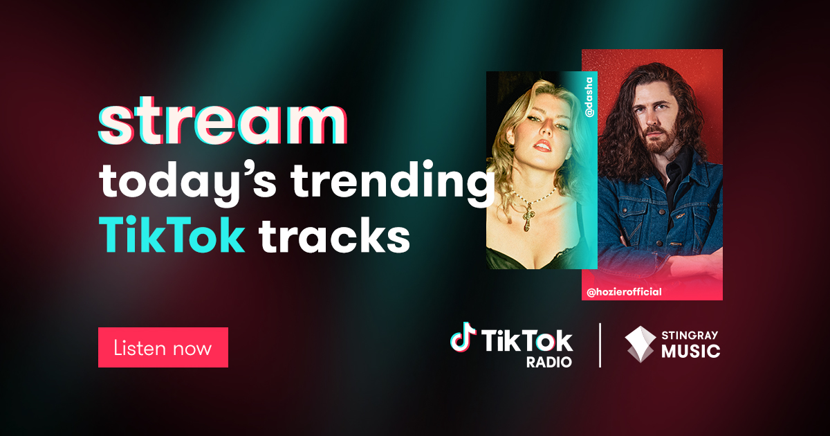 Check out @tiktok Radio on Stingray Music! Tune in to listen to viral hits from your favorite artists featuring @hozier, #DASHA, and many more! Listen here➡️sting.ly/49OgK5D