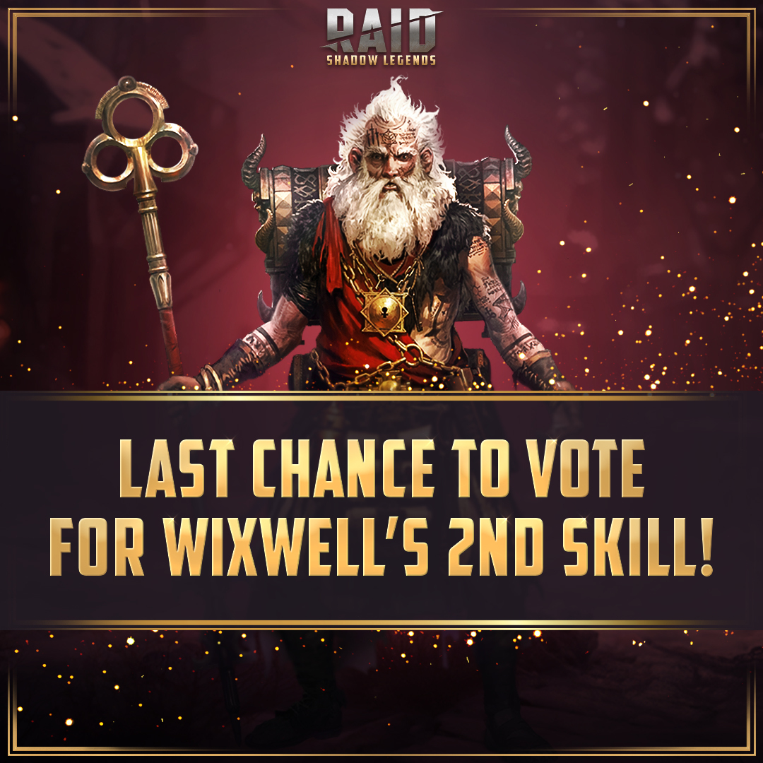 Another voting stage is coming to an end today. Don’t forget to weigh in on Vault Keeper Wixwell’s second Active Skill and determine whether it will focus on Defense, Support, or Damage! plrm.info/fusionskillsvo…