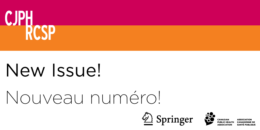 Volume 115, Issue 2 is now available. New Editor in Chief, Dr. Laura Rosella @LauraCRosella writes 'In this new chapter of CJPH, we recognize the critical imperative to promote scholarship that supports action to improve health equity and social justice.' link.springer.com/article/10.172…