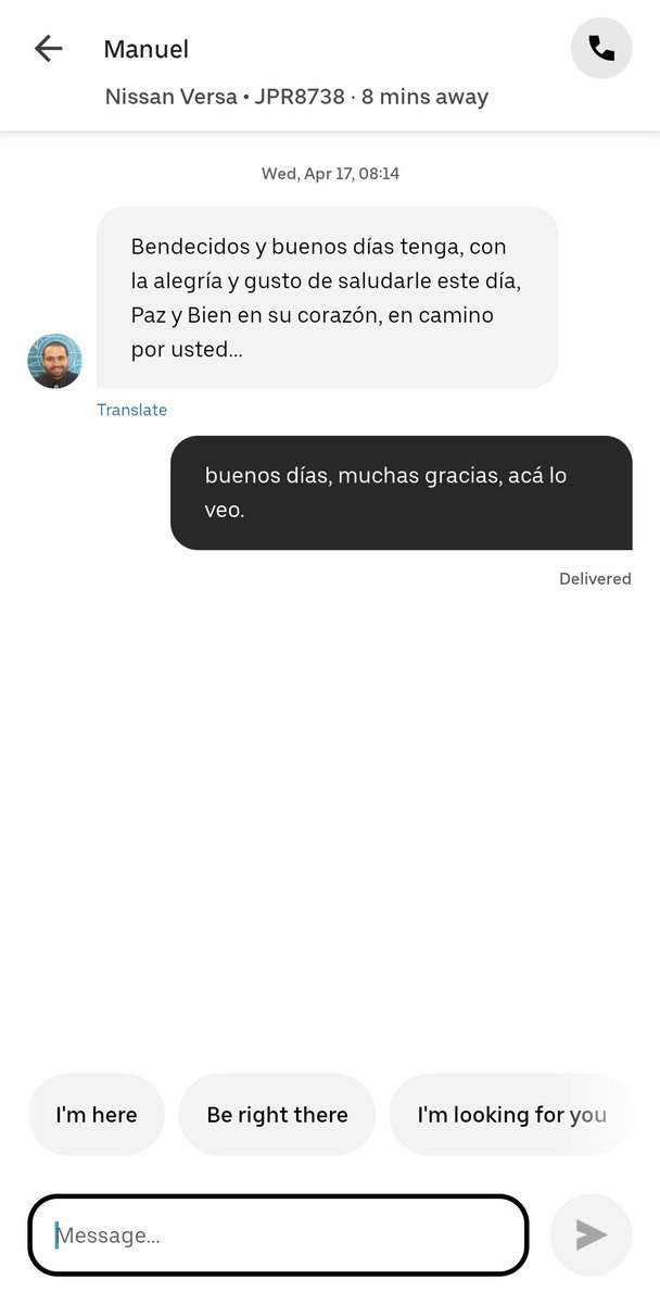 Mientras tú me ignoras, el conductor de uber:

#bendecidosdias