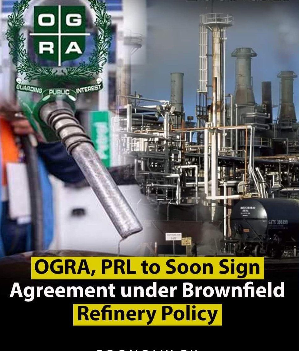 Pakistan's three oil refineries, #Attock Oil Refinery, National Oil Refinery and #Pakistan Oil Refinery, will soon sign an agreement with the Oil and Gas Regulatory Authority (OGRA) under Brownfield Refinery Policy. This initiative will increase the efficiency and capacity of…