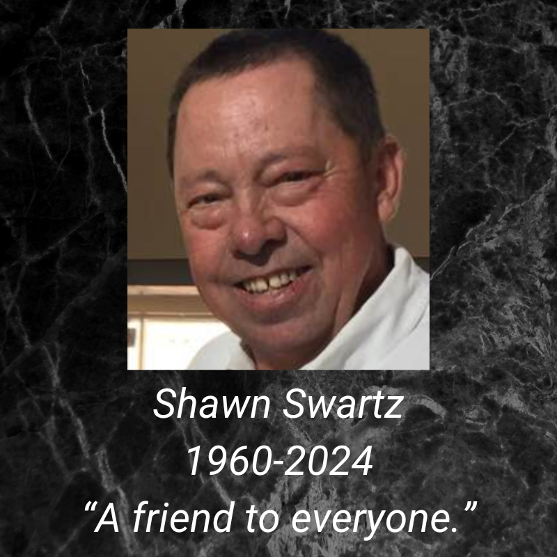 Everyone ever associated with Arizona racing is extremely saddened by the passing of Shawn Swartz. Shawn was was a friend to all & a tireless advocate for horse racing in Arizona whose expertise was widely admired. Our thoughts go out to his family and friends. Godspeed, Shawn.