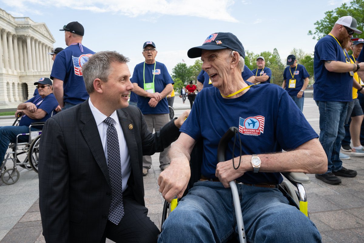 GovArmstrong's tweet photo. As Americans, we have so much to be grateful for because of our Veterans. This week, I had the privilege to welcome 179 Veterans on a North Dakota Honor Flight to our nation’s Capitol. Thank you all for your sacrifices in defense of freedom and liberty.