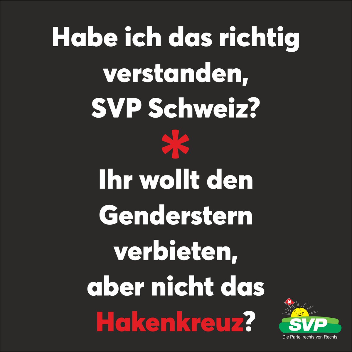 Ich wollte ja bloss fragen, <a href="/SVPch/">SVP Schweiz</a>...?