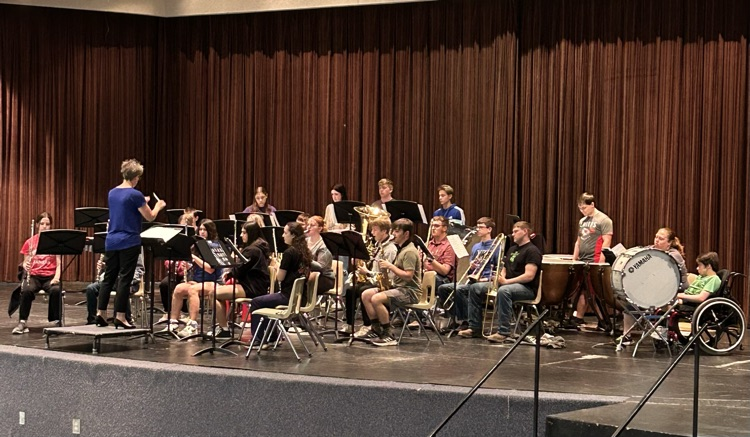 SMJSHSBearsKS's tweet photo. The St. Marys High School band playing their state performance. https://t.co/FH5ZBLH26Y