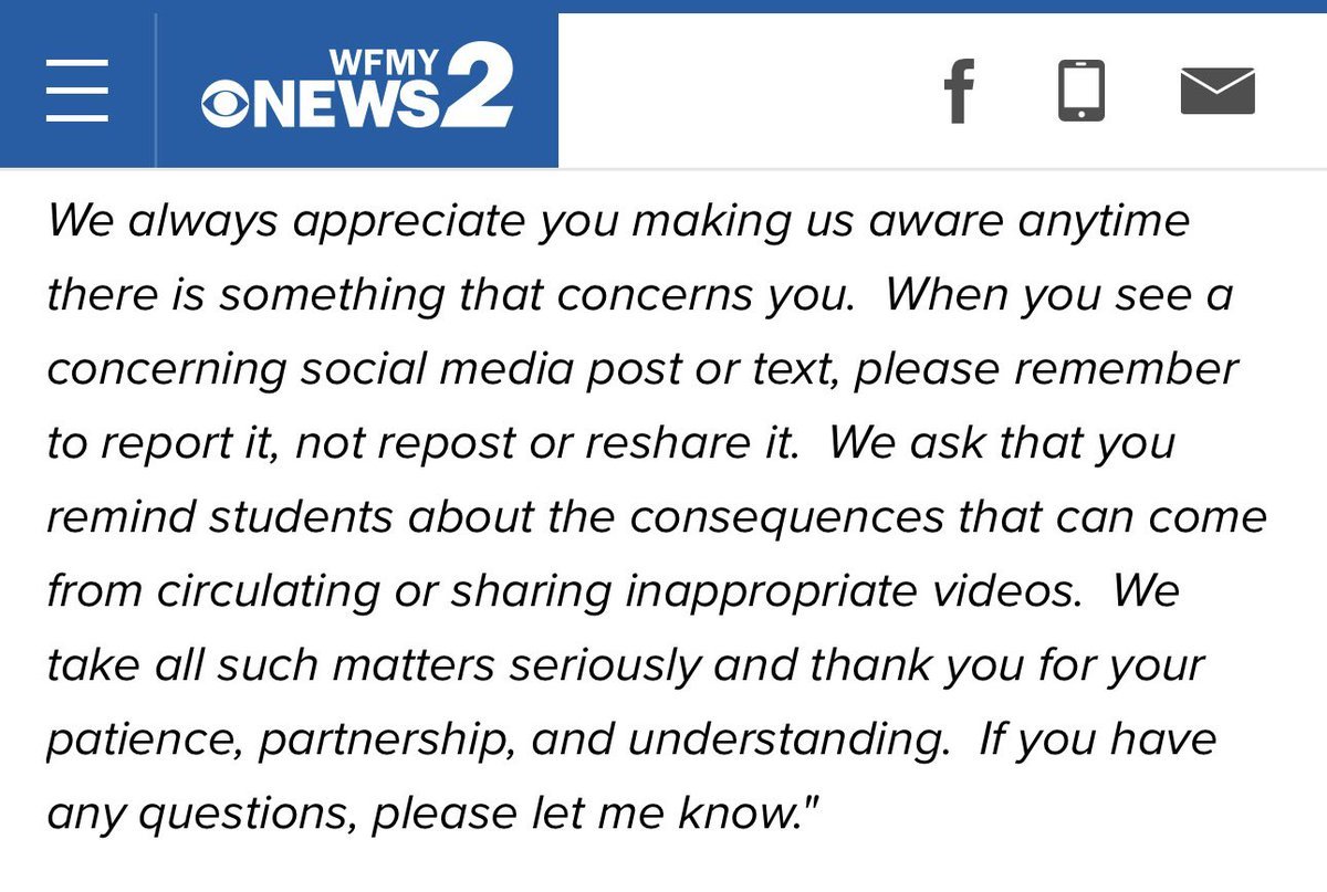 @CollinRugg The principal put out a statement which ended with him asking people not to share the video. Why is he trying to suppress this story?