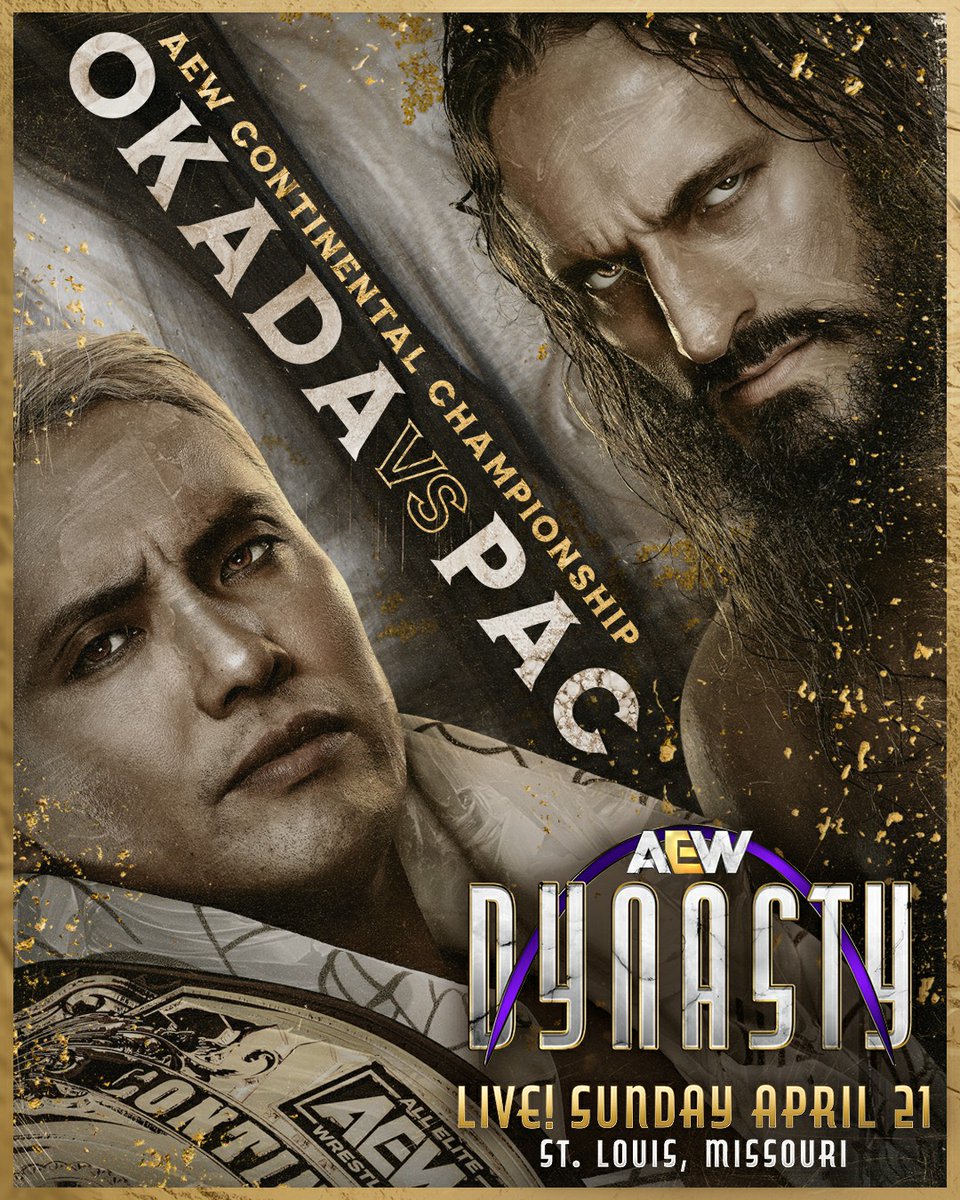 Official poster for Kazuchika Okada vs PAC on Sunday!

You can pretty much call this NJPW vs Dragongate in AEW.