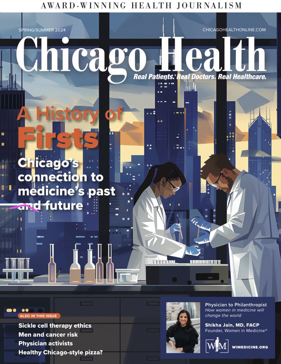 Women In Medicine® (@wimedicineorg) on Twitter photo 📢 Hot off the press in <a href="/chihealthmag/">Chicago Health Magazine</a> is a cover story feature of our leader <a href="/shikhajainmd/">Shikha Jain MD, FACP</a>! 📢 The story highlights her continuation of the legacy of Chicago-area women in medicine transforming healthcare!
#WIMStrongerTogether
#WomenInMedicine 📢 Hot off the press in <a href="/chihealthmag/">Chicago Health Magazine</a> is a cover story feature of our leader <a href="/shikhajainmd/">Shikha Jain MD, FACP</a>! 📢 The story highlights her continuation of the legacy of Chicago-area women in medicine transforming healthcare!
#WIMStrongerTogether
#WomenInMedicine