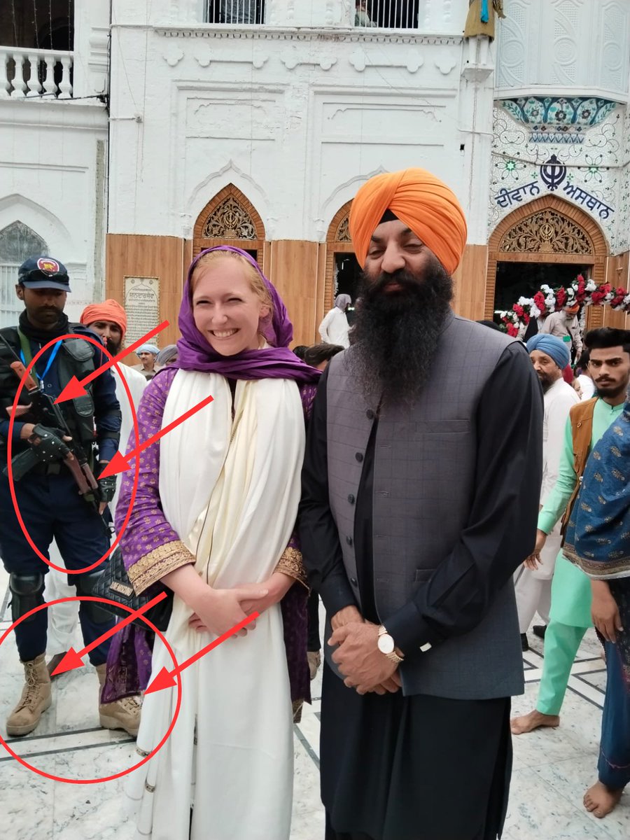 We at @SGPCAmritsar_ are busy licking Pakistanis. This is how they treat our Gurudwaras. Shoes and weapons inside Gurudwara Panja Sahib. Imagine the outrage, if this happened in India.