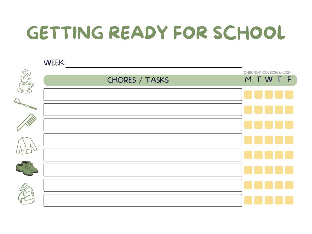 #FREEresources - I made this template to support an autistic student getting ready for #school in the morning. I´m sharing just in case it's any good for someone else

#Autism #ExecutiveDysfunction