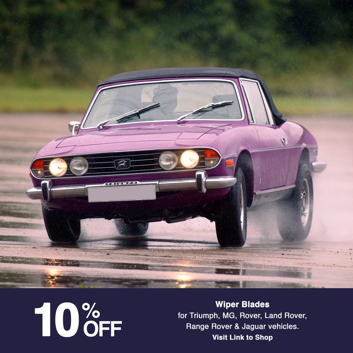 April Showers bring May flowers, but they also bring the need for clear vision on the road! 🌧️ Don't let rain catch you off guard - enjoy a 10% discount on wiper blades for Triumph, MG, Rover, Land Rover, Range Rover, and Jaguar models! Stay safe and drive with confidence…