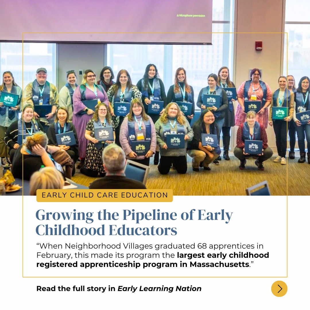 “Adding this program made me feel capable in this role... more doors are opening up to me,” said Cassandra, an early educator in our Registered Apprenticeship Program. Read more about Cassandra's journey and the impact of the program in @EarlyLearnNatn: earlylearningnation.com/2024/04/growin…