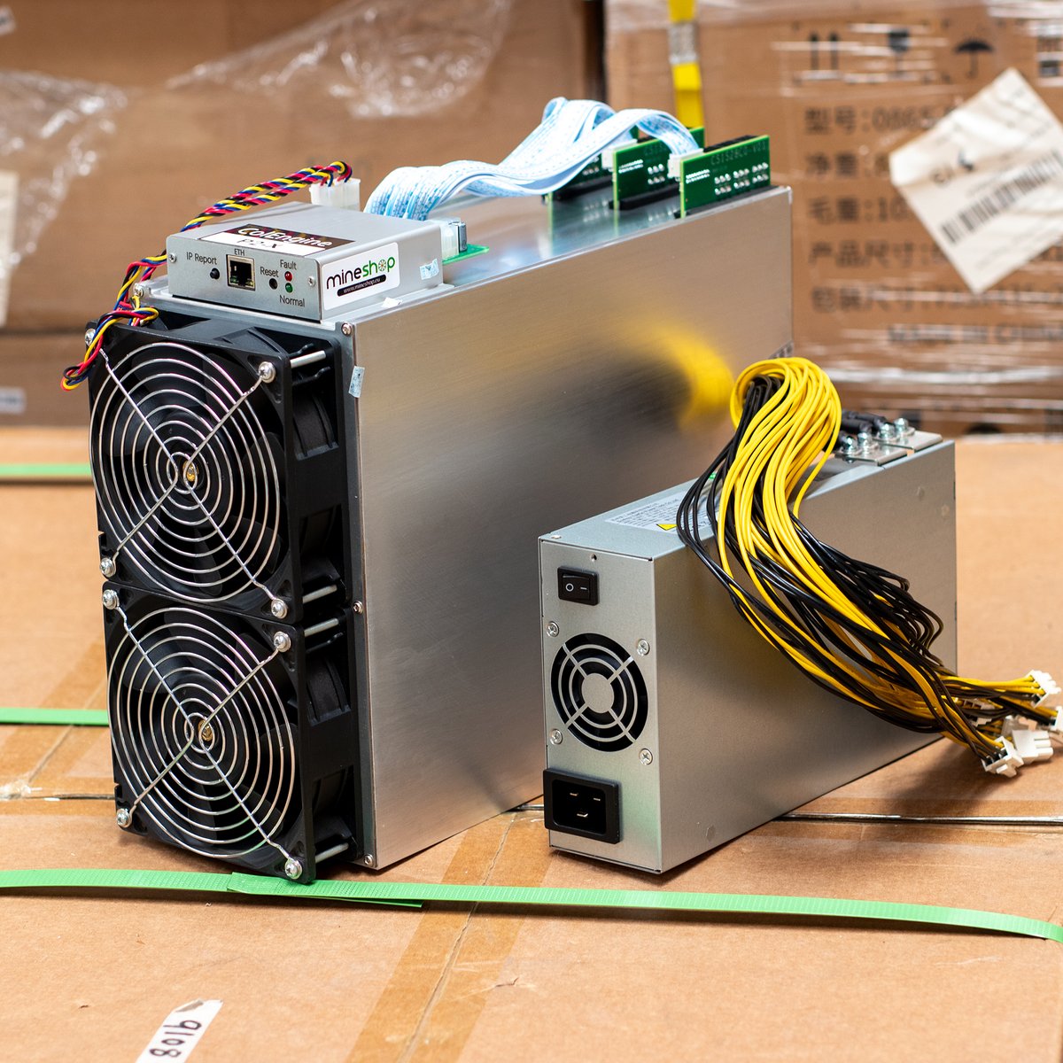 Get your ColEngine P2 FPGA miner today! 🚀 Ready for next-day delivery in Ireland. 🇮🇪 Mine cryptocurrencies like ALPH, RXD, and Iron with top performance. 💻💸 Check it out for €4,149.87 at Mineshop.eu #CryptoMining #FPGAMiner #colengineP2 mineshop.eu/colengine-p2-f…