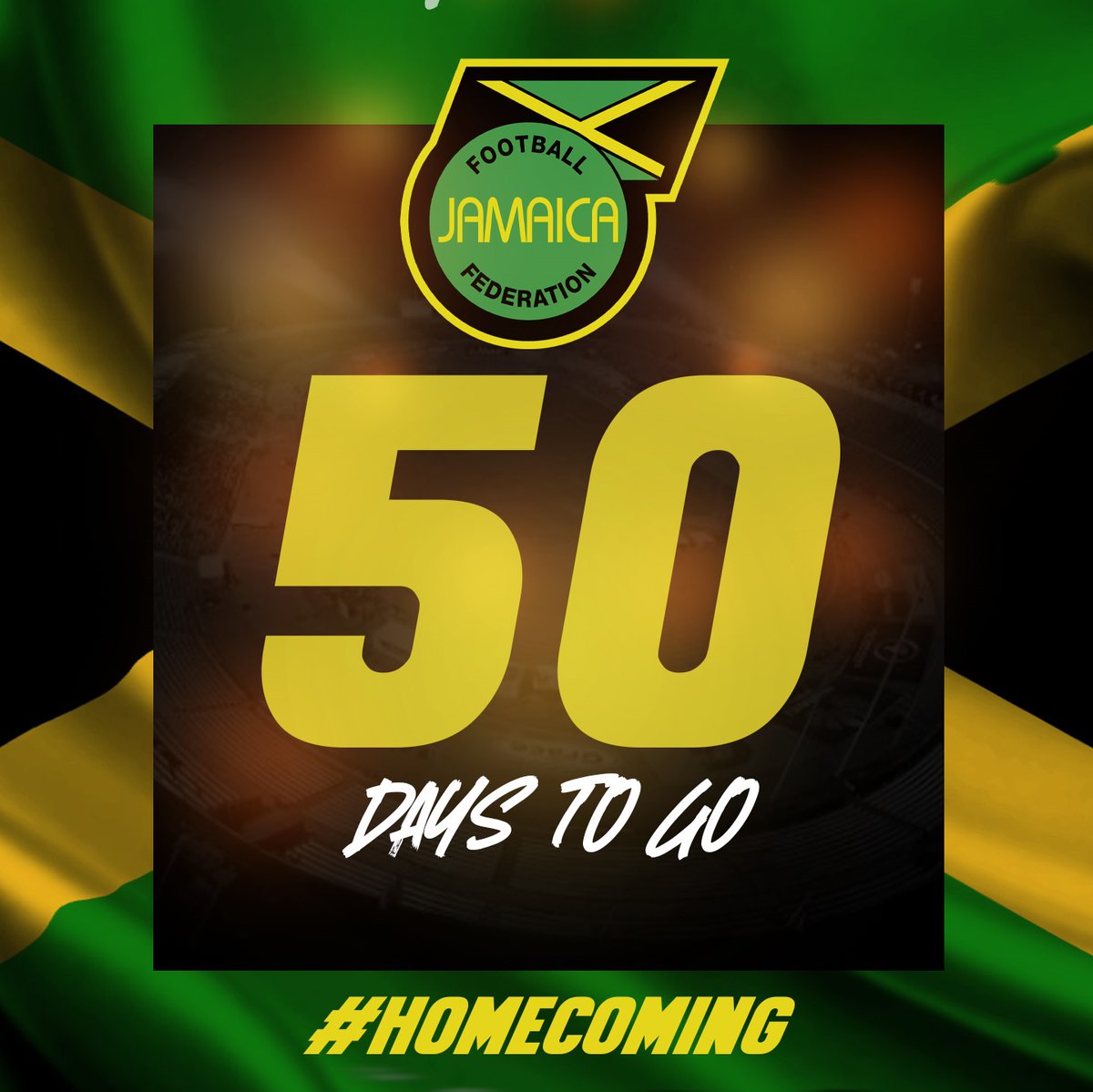 Today marks 50 days to go until our 1st World Cup Qualifier at home. We can't wait to see you 🇯🇲