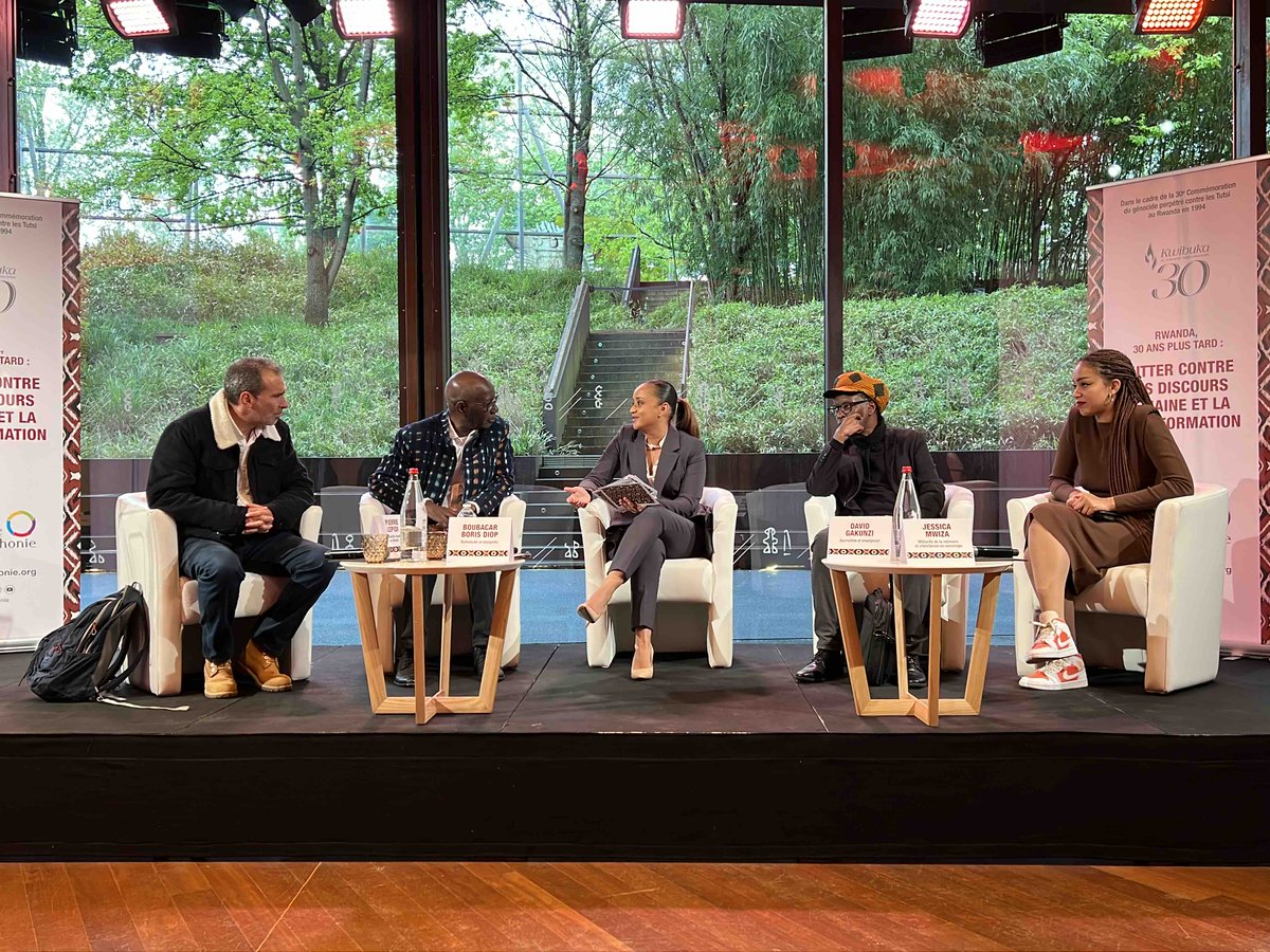 A l’occasion de la 30e commémoration du génocide perpétré contre les Tutsi, l’OIF organise une table-ronde autour de la lutte contre les discours de haine et la désinformation avec @bboris_diop, @Pierre_Lepidi, @jessicamwiza et @DavidGakunzi. #Kwibuka30