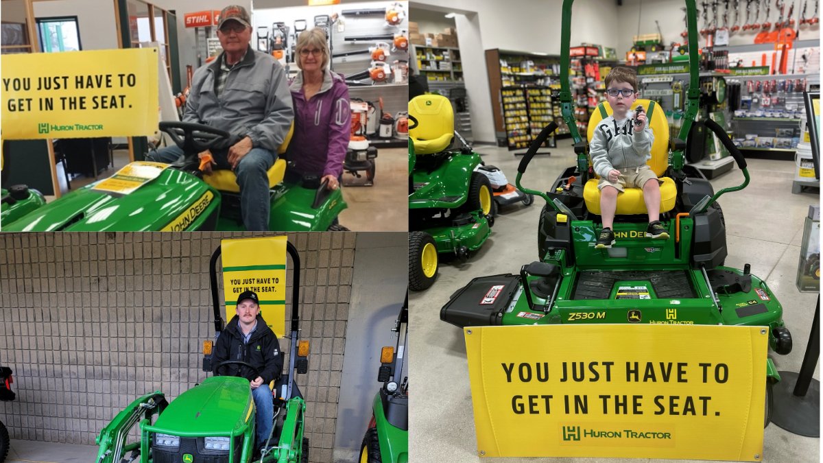 YOU COULD WIN A $500 HURON TRACTOR GIFT CARD! All you have to do is #getintheseat Send us a photo of you sitting on one of our display units at any Huron Tractor locations and tag us in order to enter. Full contest details below. Good luck! ow.ly/OAZO50RiaTB