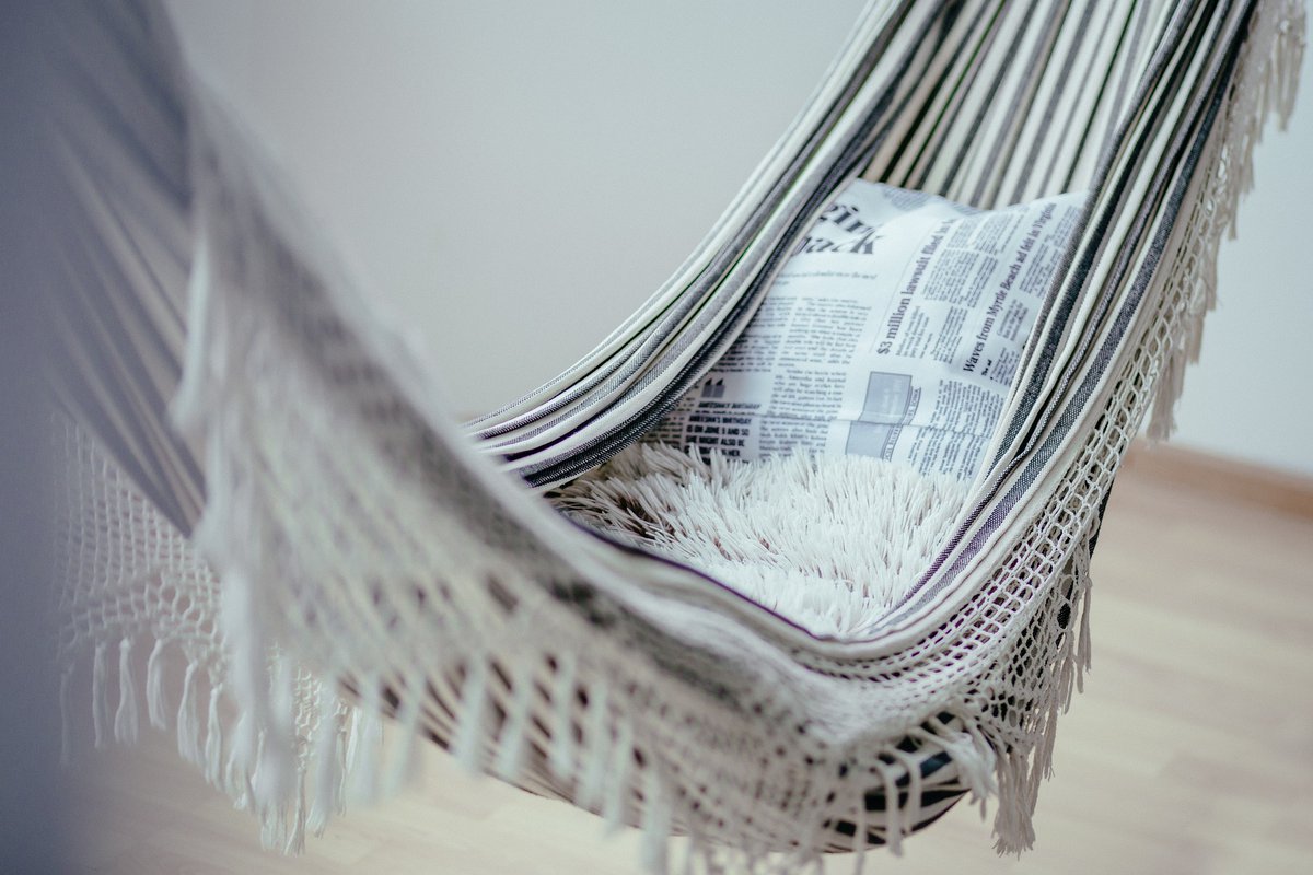 Today is going to be a beautiful day! Come by and borrow a hammock today to hang out in the sun while you study, relax, nap, etc. #sandtlibrary #hammock #swingfromatree