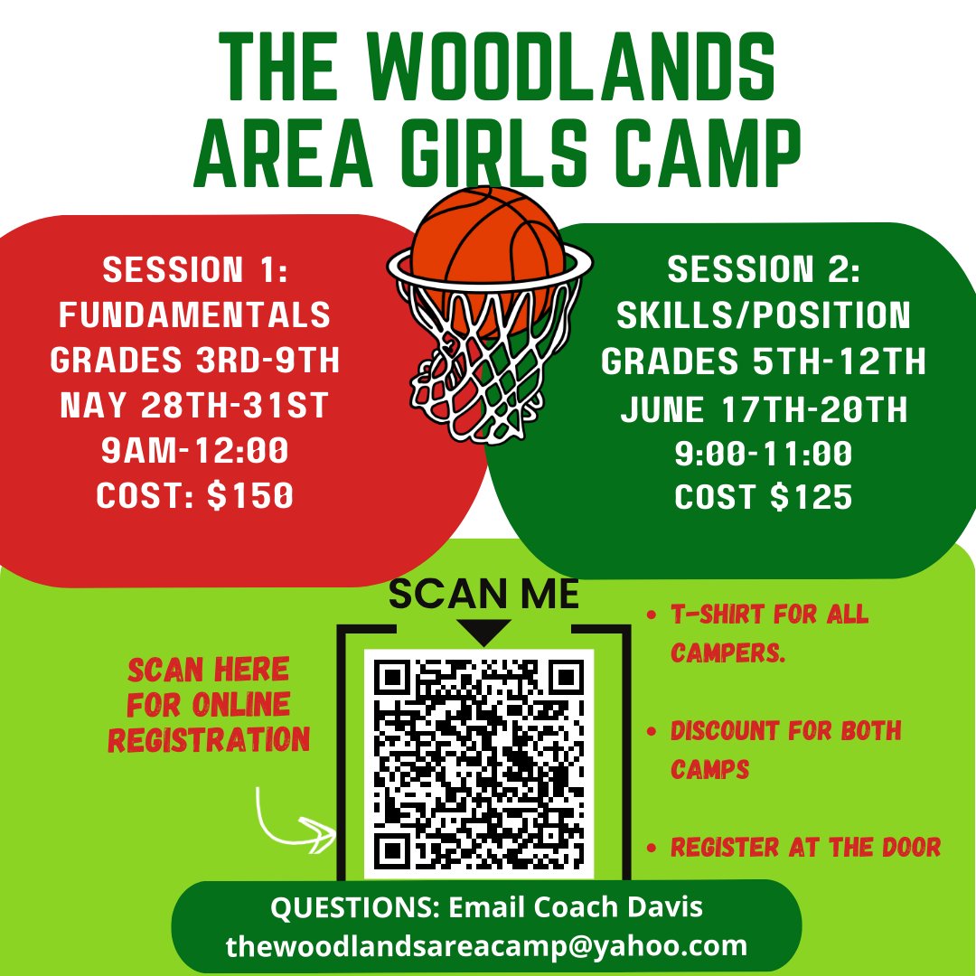 Come one, come all! Let's have some FUN playing basketball. Our FUNdamental 🏀🏀 camp is right around the corner. Register to reserve your spot, as we continue to grow your game with skills & drills to get you better! @MCCGirlsBball @glenlochgators  @WilkersonCISD @MitchellCISD