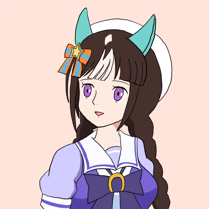#ウマ娘 #ホッコータルマエ タルマエちゃんをジブリキャラっぽく描いてみた。シータを参考にして描いたら怖いくらい違和感ありませんでした。 