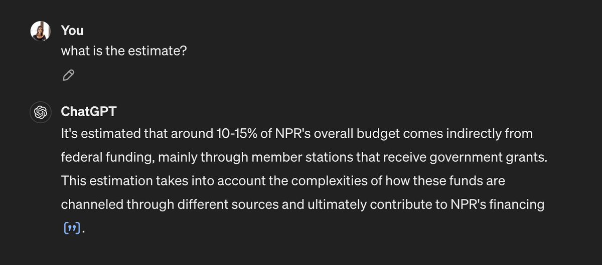 98.5% of American households have access to NPR. 

It is broadcast across 1,000+ stations and receives ~$45M/year in government funding (mostly indirectly via local stations). 

It has 87 executives, 0 of whom identify as Conservative. 

This does not seem right.