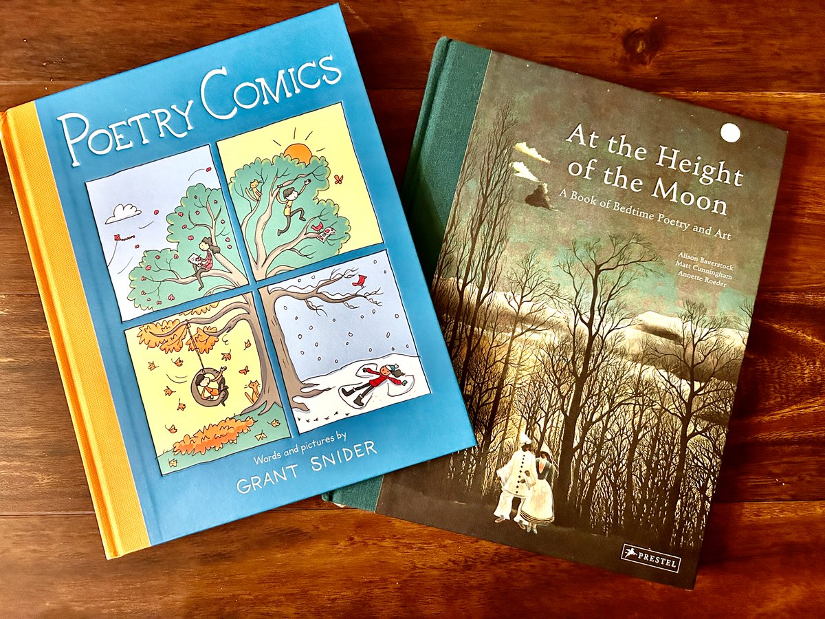 Celebrate #NationalPoetryMonth with POETRY COMICS by @grantdraws @ChronicleKids & AT THE HEIGHT OF THE MOON by @AlisonBaversto2, Matt Cunningham & Annette Roeder @presteljunior sincerelystacie.com/2024/04/poetry… #poems #booksforkids #kidsbooks #readaloud #childrensbooks #bookreviews #kidlit