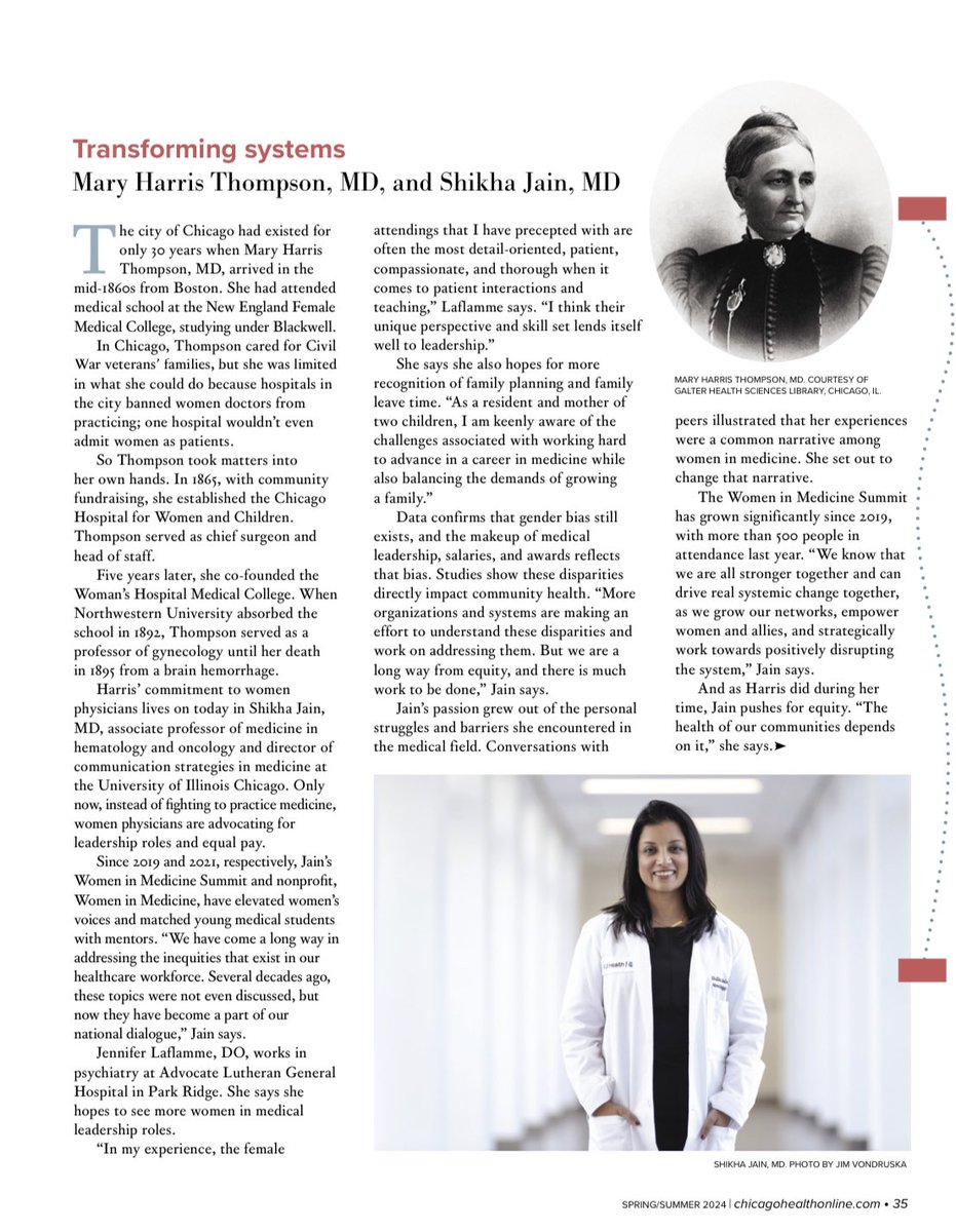 Women In Medicine® (@wimedicineorg) on Twitter photo <a href="/ShikhaJainMD/">Shikha Jain MD, FACP</a> <a href="/ChiHealthMag/">Chicago Health Magazine</a> Link to the must-read full magazine:
chicagohealthonline.com/magazine/chica…
#WIMStrongerTogether
#WomenInMedicine <a href="/ShikhaJainMD/">Shikha Jain MD, FACP</a> <a href="/ChiHealthMag/">Chicago Health Magazine</a> Link to the must-read full magazine:
chicagohealthonline.com/magazine/chica…
#WIMStrongerTogether
#WomenInMedicine