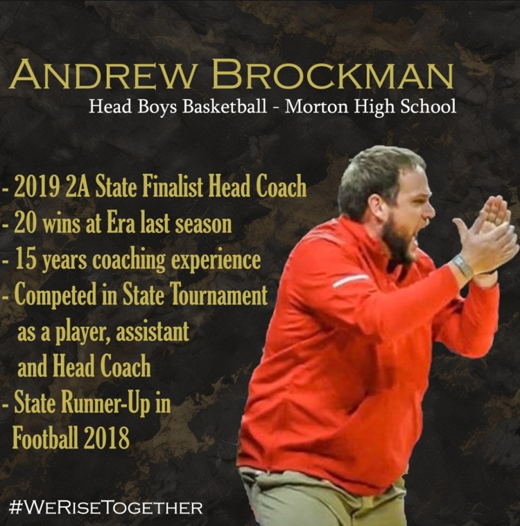 Help us welcome Coach Andrew Brockman to Morton ISD! We are very excited to have Coach Brockman join our Tribe! 🖤💛
#WeRiseTogether