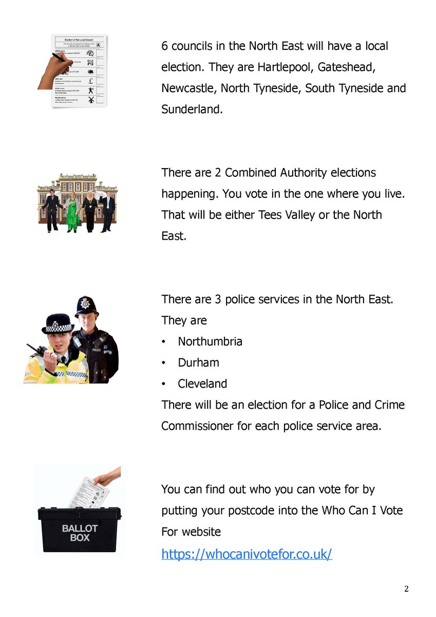 This bulletin has been created for people living in the North East of England. The Latest news update is about: The different elections happening in the North East. How to download the Easy Read guide from the Inclusion North Website and how to find out who you can vote for.…