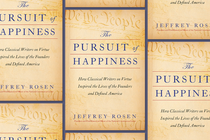 Jeffrey Rosen @ConstitutionCtr has authored ‘The Pursuit of Happiness,’ a book on several of the United States’ founders and how their perception of “the pursuit of happiness” influenced the Declaration of Independence. bit.ly/4aIayMn