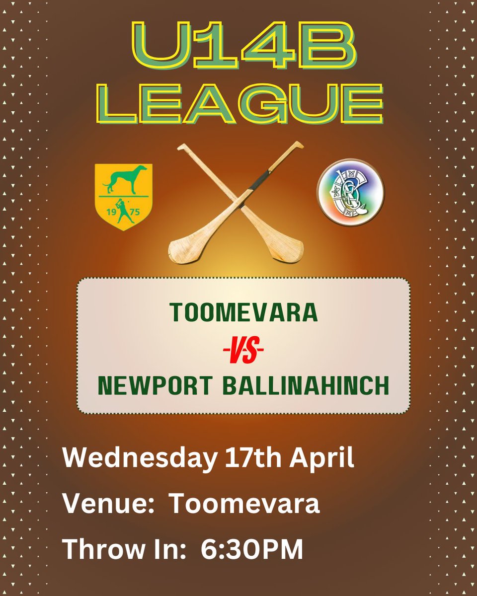 Good luck to our U14 girls against Newport Ballynahinch this evening. All support greatly appreciated. 💚💛