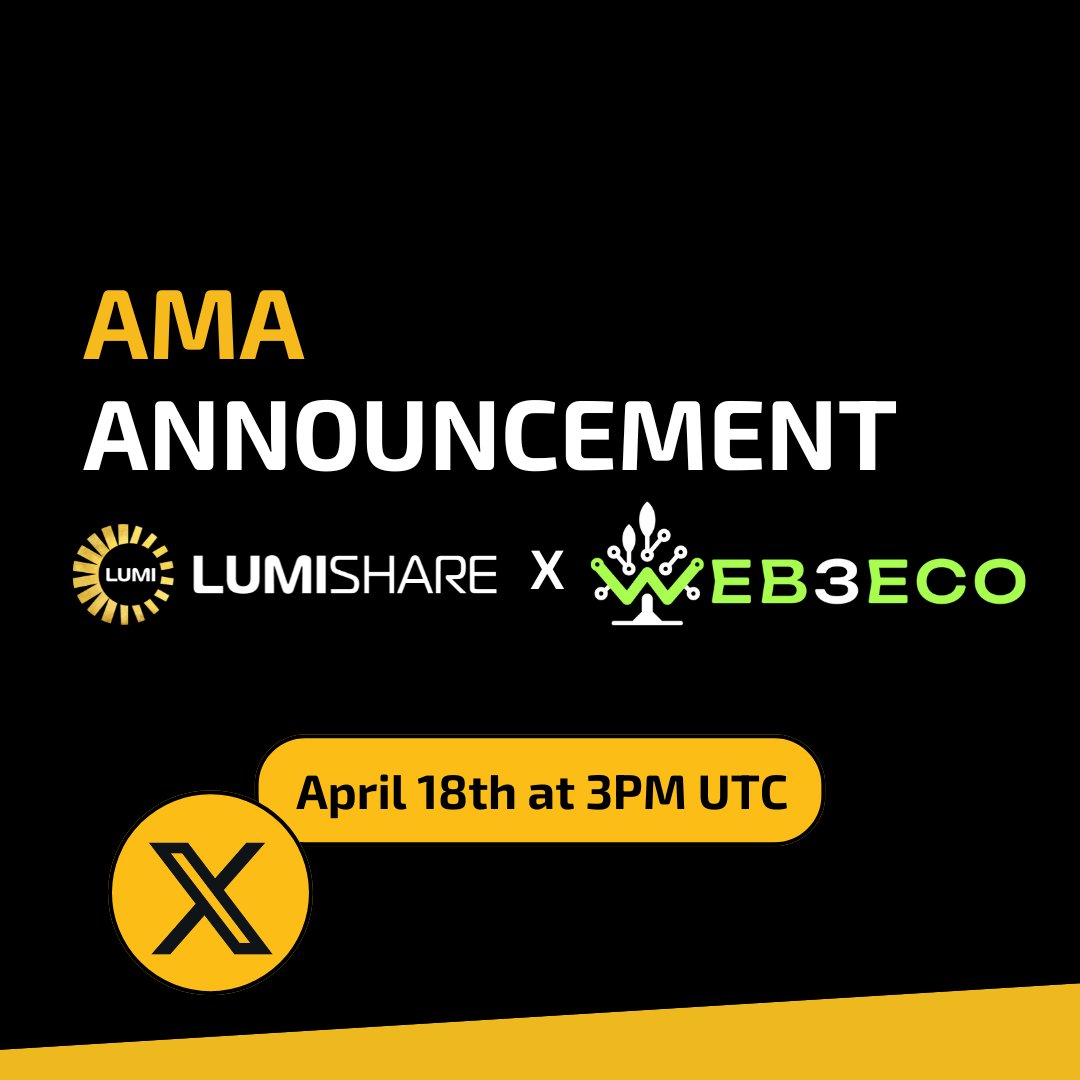 📅 Mark Your Calendars! Join us on April 18th at 3PM UTC for an exclusive AMA session with our new partners at WEB3ECO! 🌿💬 We're diving deep into the world of #RWA and sustainable investments. This is your chance to learn directly from the experts, explore our joint